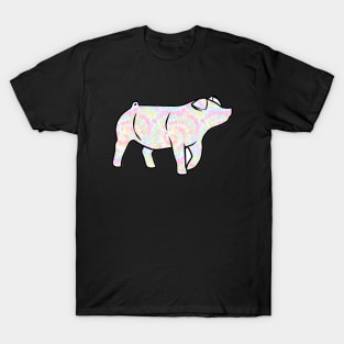 Rainbow Tie Dye Pig Silhouette 1 - NOT FOR RESALE WITHOUT PERMISSION T-Shirt